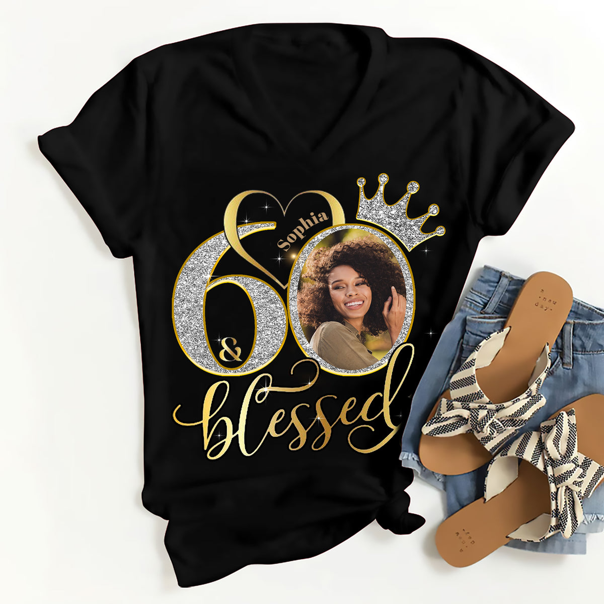 60th Birthday Shirts, Custom Photo Birthday Shirts, Turning 60 Shirt, Gifts For Women Turning 60, 60th Birthday Shirts For Her-YPT-ALK
