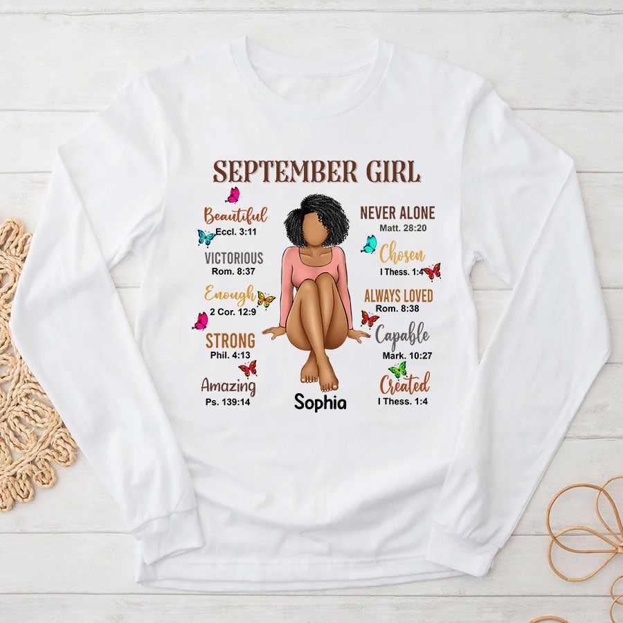 September Birthday Shirt, Custom Birthday Shirt, Queens Are Born In September Birthday Shirts For Woman