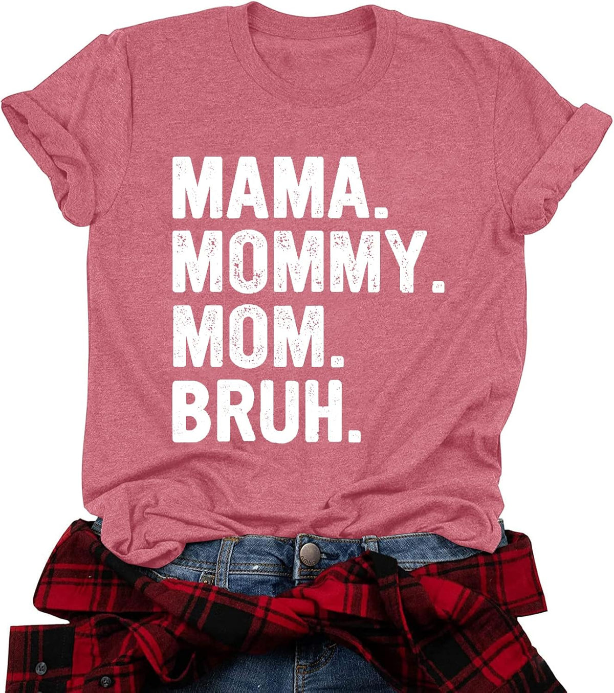 Mama Shirt for Women Mama Mommy Mom Bruh Mother&#39;s Day T Shirts Funny Short Sleeve Casual Tops Tees Mother Shirt