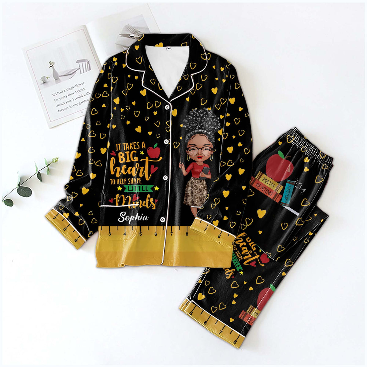 Personalized Women's Pajama Set, Gift For Teachers