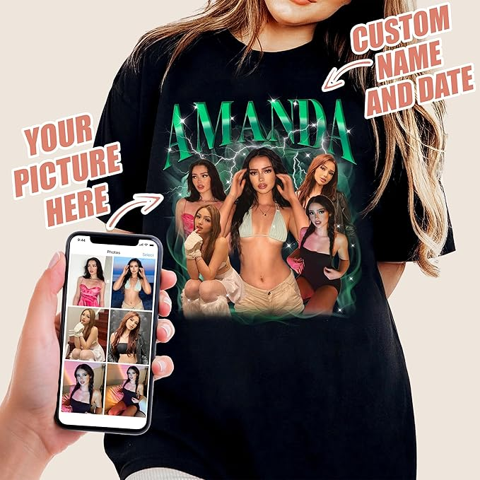 Custom T Shirts With Photo, Custom Made T Shirts With Photos, Valentines Gifts For Her, Shirt For Valentine&#39;s Day, T Shirt Printing, Birth Shirt