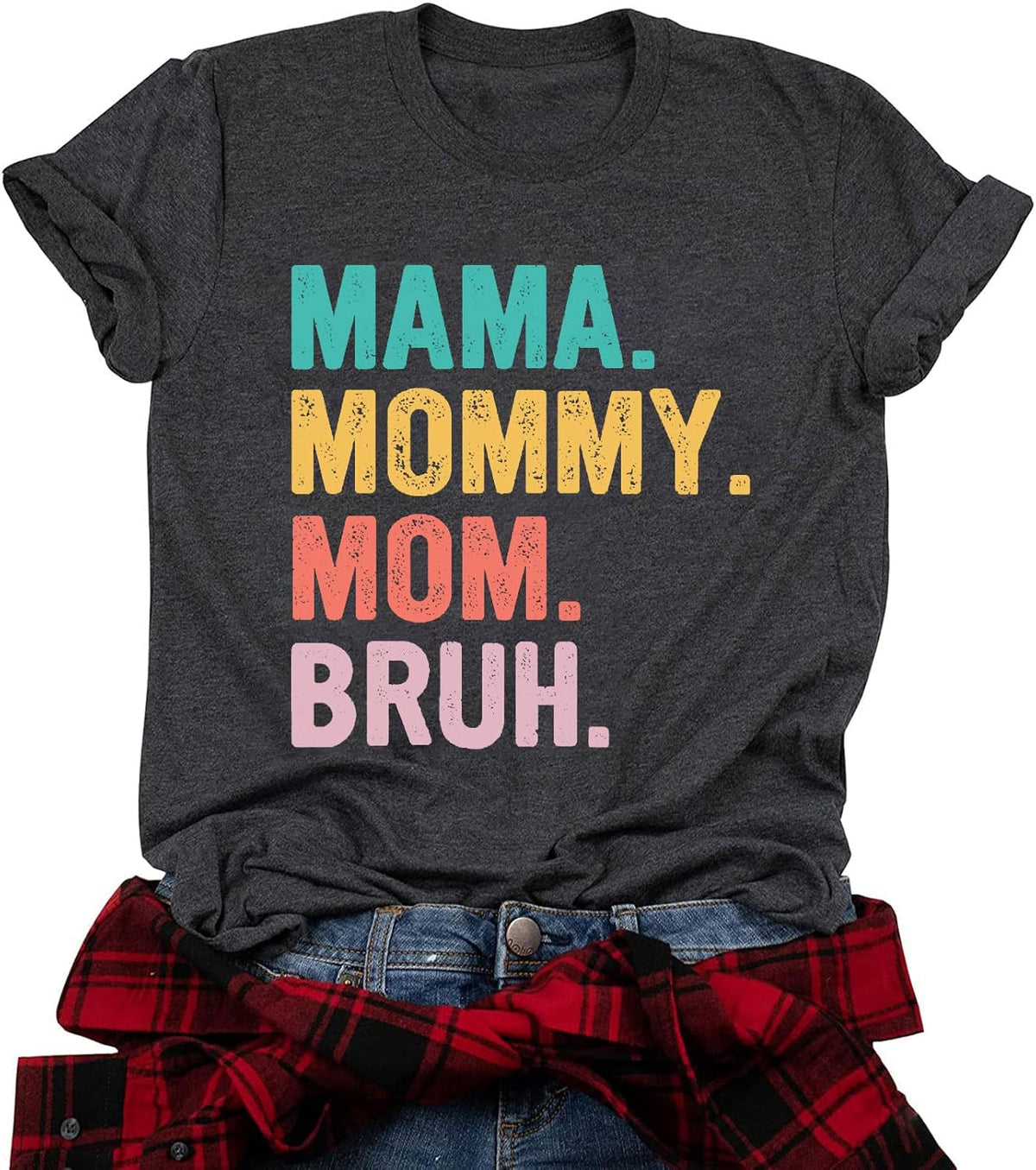 Mama Shirt for Women Mama Mommy Mom Bruh Mother&#39;s Day T Shirts Funny Short Sleeve Casual Tops Tees Mother Shirt