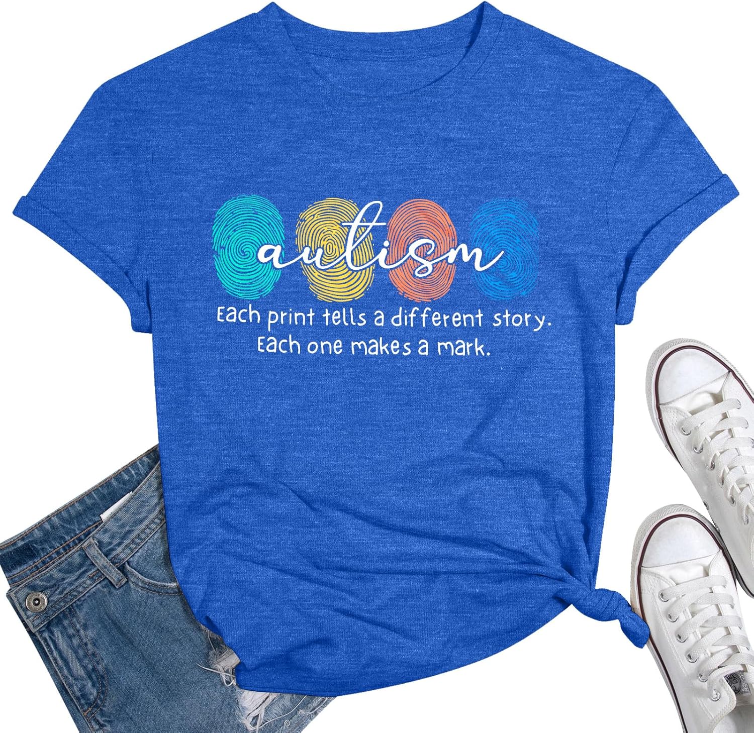 Autism Awareness Shirt Women Autism Acceptance Shirts Mental Health tee Casual Inspirational Short Sleeve Tops