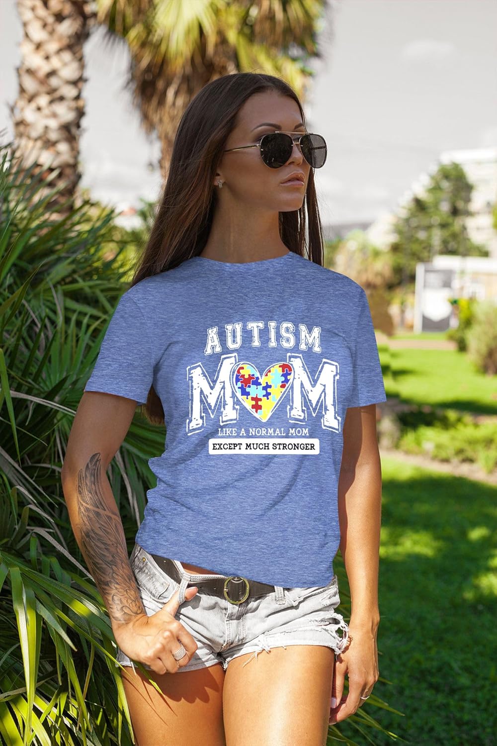 Autism Awareness Shirt Autism Mom Shirt Womens Autism Acceptance T Shirt Mental Health Tees Positive Mama Tops