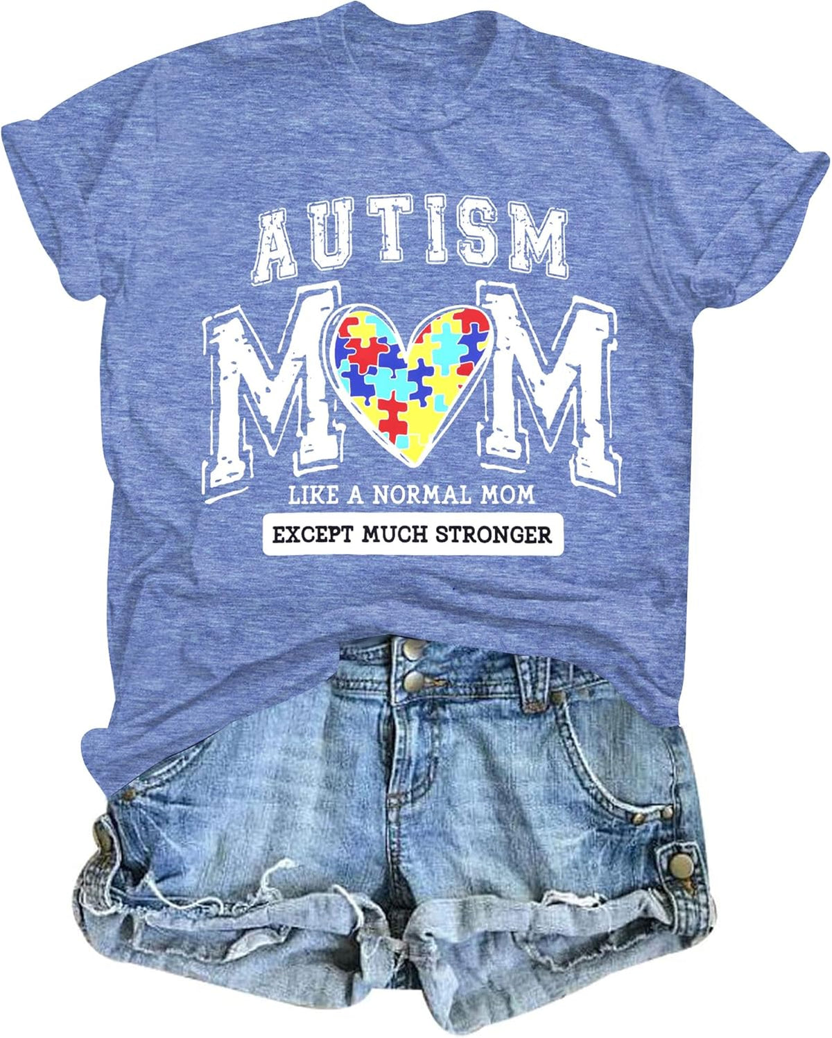 Autism Awareness Shirt Autism Mom Shirt Womens Autism Acceptance T Shirt Mental Health Tees Positive Mama Tops
