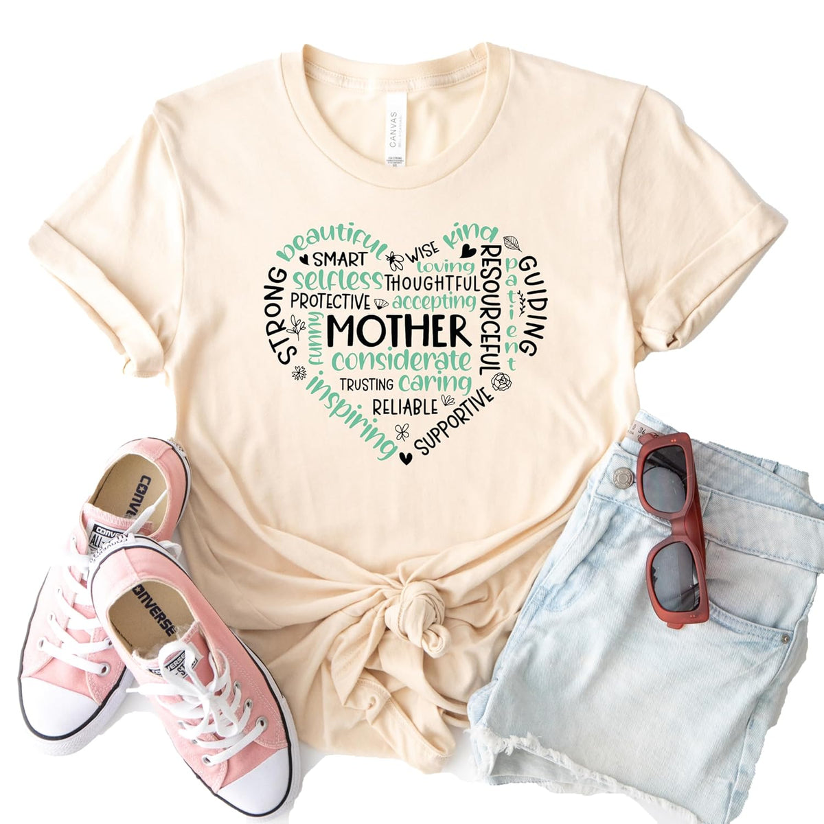 Mother Heart Shirt, Mothers Day Shirt, Gift For Mom, Mom Shirt, Mama Shirt, Mom Life Shirt, Heart Shirt, Gift For Her, Mother word cloud Tee Mother Shirt