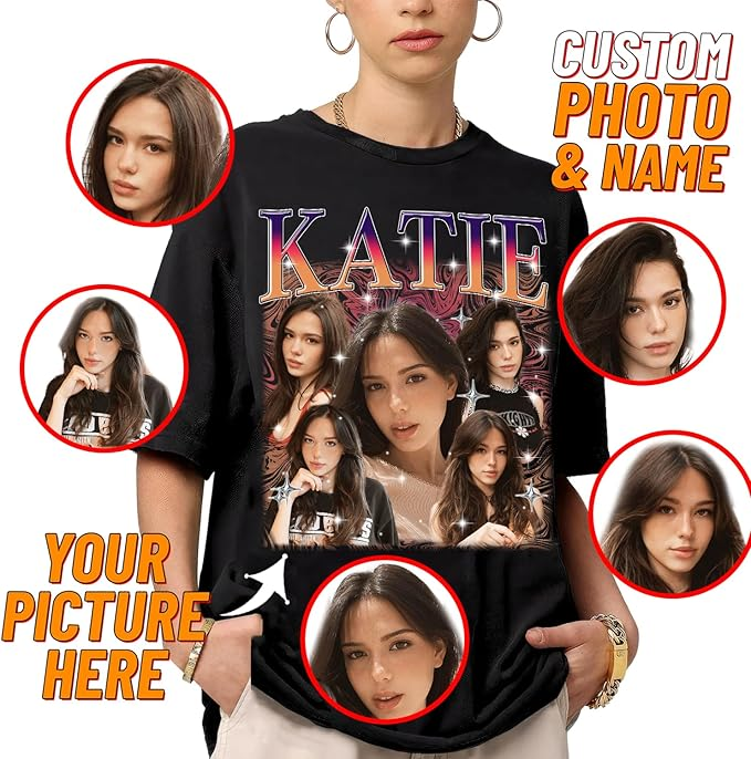 Personalized Photo T Shirts, Custom T Shirts With Photo, Valentines Gifts For Men, Valentines Day Shirts, T Shirt Printing, Birth Shirt, Presents For Friends