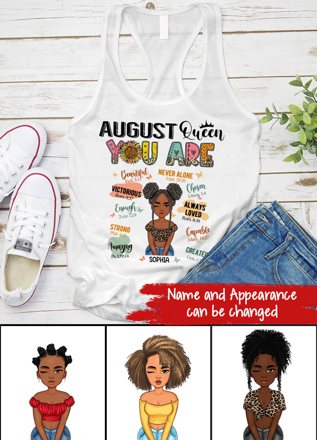 August Birthday Shirt, Custom Birthday Shirt, Queens Are Born In August, August Birthday Shirts For Woman, August Birthday Gifts