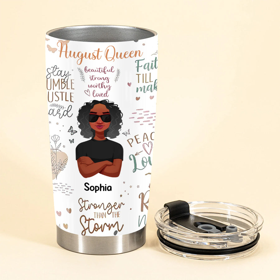 Personalized Tumblers, Birthday Tumbler, Birthdays In August, August Birthday Gifts For Her