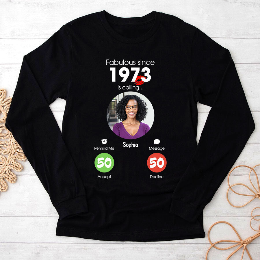 50th birthday shirts for her, Personalised 50th birthday gifts, 1973 t shirt, 50 and fabulous shirt, 50th birthday shirt ideas, gift ideas 50th birthday woman