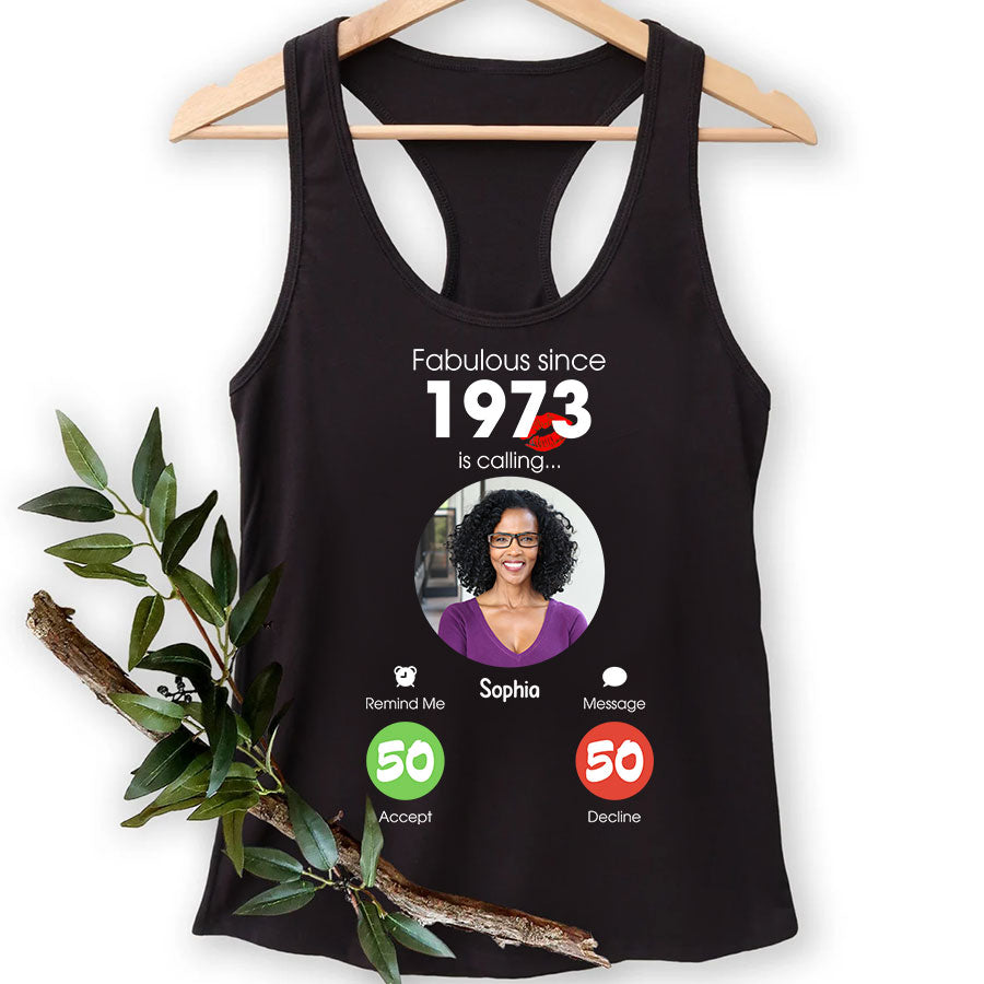 50th birthday shirts for her, Personalised 50th birthday gifts, 1973 t shirt, 50 and fabulous shirt, 50th birthday shirt ideas, gift ideas 50th birthday woman