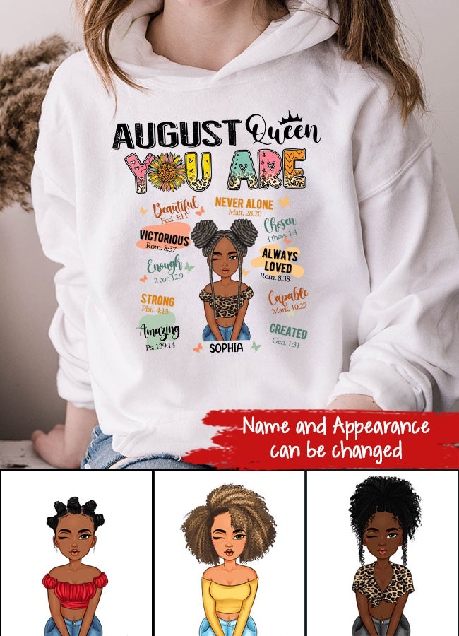 August Birthday Shirt, Custom Birthday Shirt, Queens Are Born In August, August Birthday Shirts For Woman, August Birthday Gifts