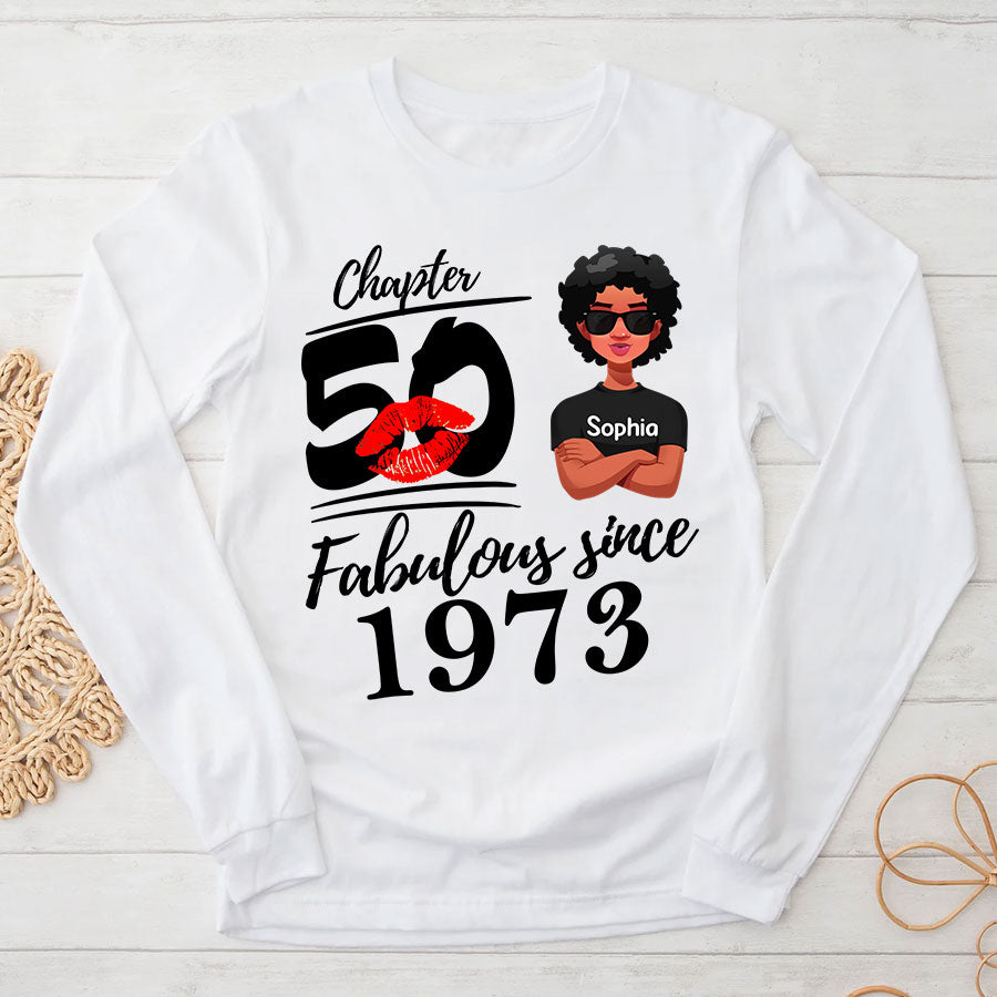 50th Birthday Shirts For Her, Personalised 50th Birthday Gifts, 1973 T Shirt, 50 And Fabulous Shirt, 50th Birthday Shirt Ideas, Gift Ideas 50th Birthday Woman