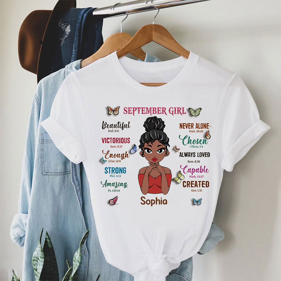September Birthday Shirt, Custom Birthday Shirt, Queens Are Born In September Birthday Shirts For Woman
