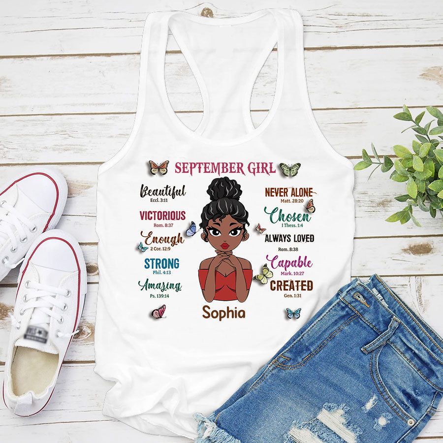 September Birthday Shirt, Custom Birthday Shirt, Queens Are Born In September Birthday Shirts For Woman