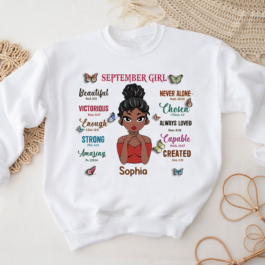 September Birthday Shirt, Custom Birthday Shirt, Queens Are Born In September Birthday Shirts For Woman