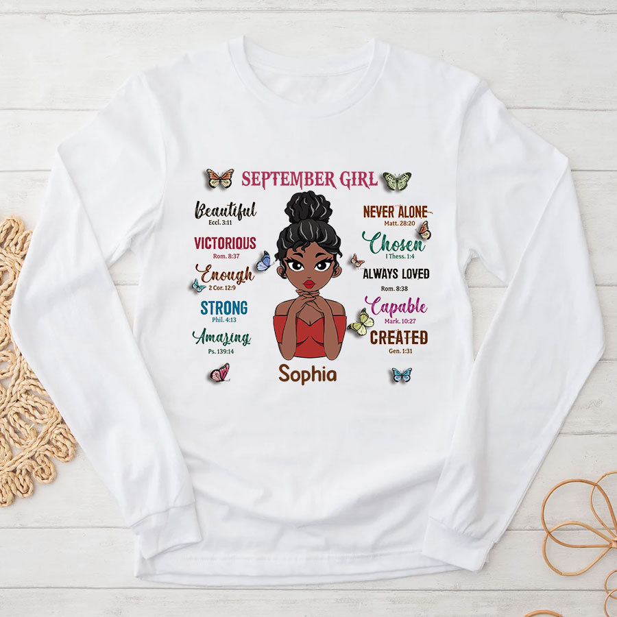 September Birthday Shirt, Custom Birthday Shirt, Queens Are Born In September Birthday Shirts For Woman