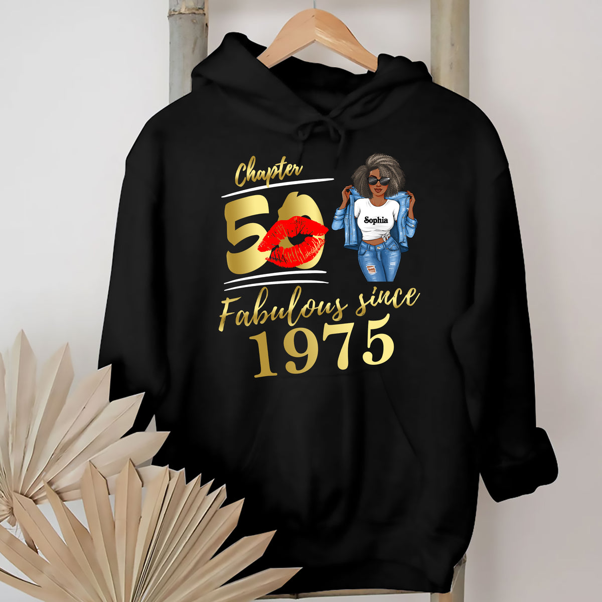 Personalized Chapter 50, Fabulous Since 1975 50th Birthday Unique T Shirt For Woman, Custom Birthday Shirt, Her Gifts For 50 Years Old , Turning 50 Birthday Cotton Shirt-YPT-ALK
