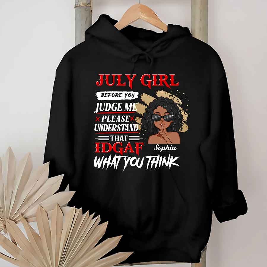 Custom July Birthday Shirt For Woman, Queens Are Born In July Gifts, Melanin Afro Woman Shirt, Black Girl Tee, Afro Queen Gift-YPT-ALK