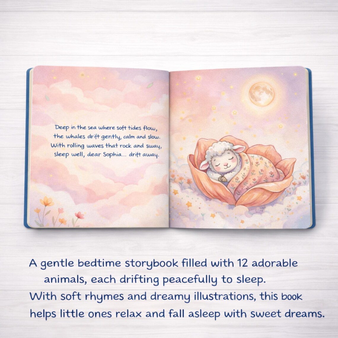 Personalized Bedtime Story Book for Kids – Custom Name Good Night Book – Baby Shower Gift, Newborn Gift, Birthday Gift for Kids