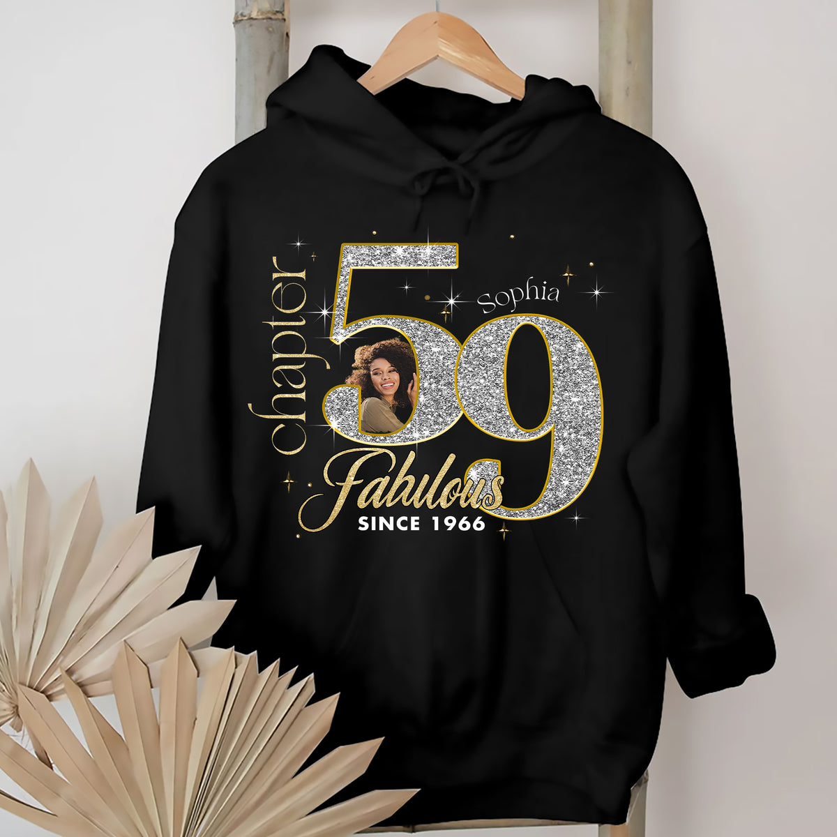 Custom Face Photo 59&#39;s Birthday Shirt, Fabulous Since 1966 59th Birthday Unique T Shirt For Woman, Custom Birthday Shirt, Her Gifts For 59 Years Old , Turning 59 Birthday Cotton Shirt-YPT-ALK