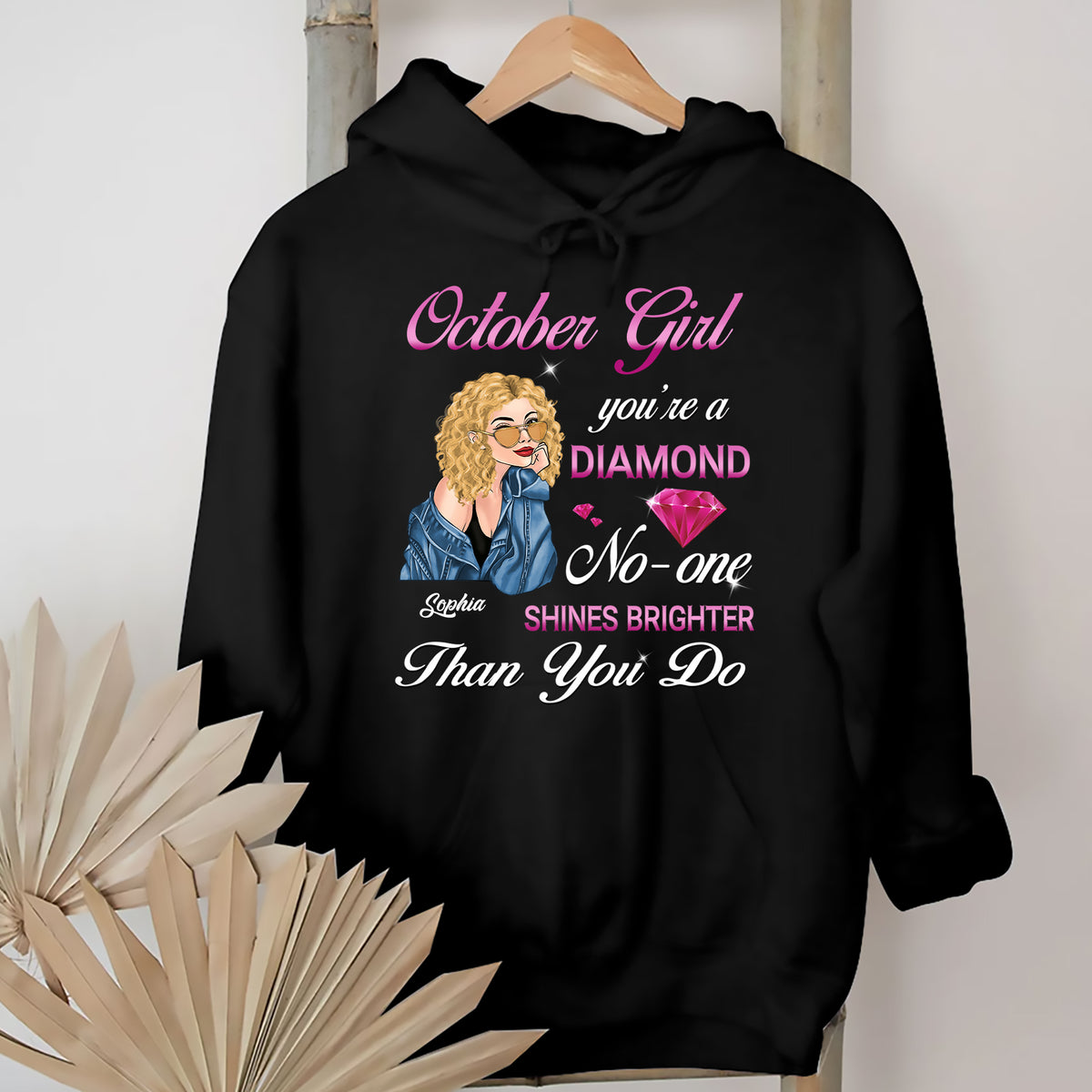 Custom October Birthday Shirt For Woman, Queens are Born In October Gifts, Melanin Afro Woman Shirt, Black Girl Tee, Afro Queen Gift-YPT-ALK