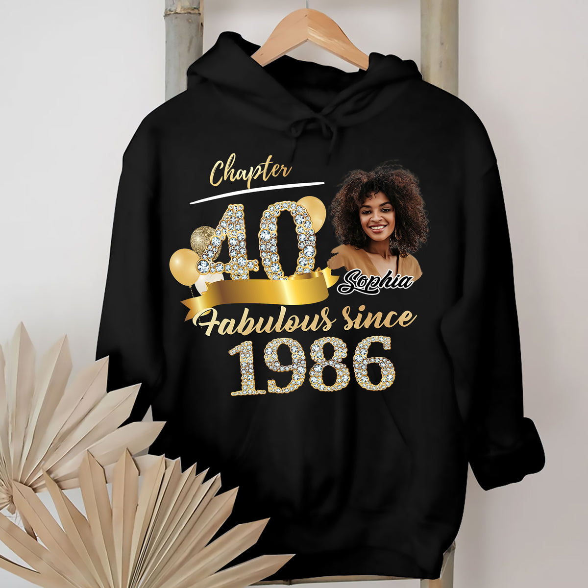 Custom Face Photo 40's Birthday Shirt, Fabulous Since 1986 40th Birthday Unique T Shirt For Woman, Custom Birthday Shirt, Her Gifts For 40 Years Old , Turning 40 Birthday Cotton Shirt-YPT-ALK