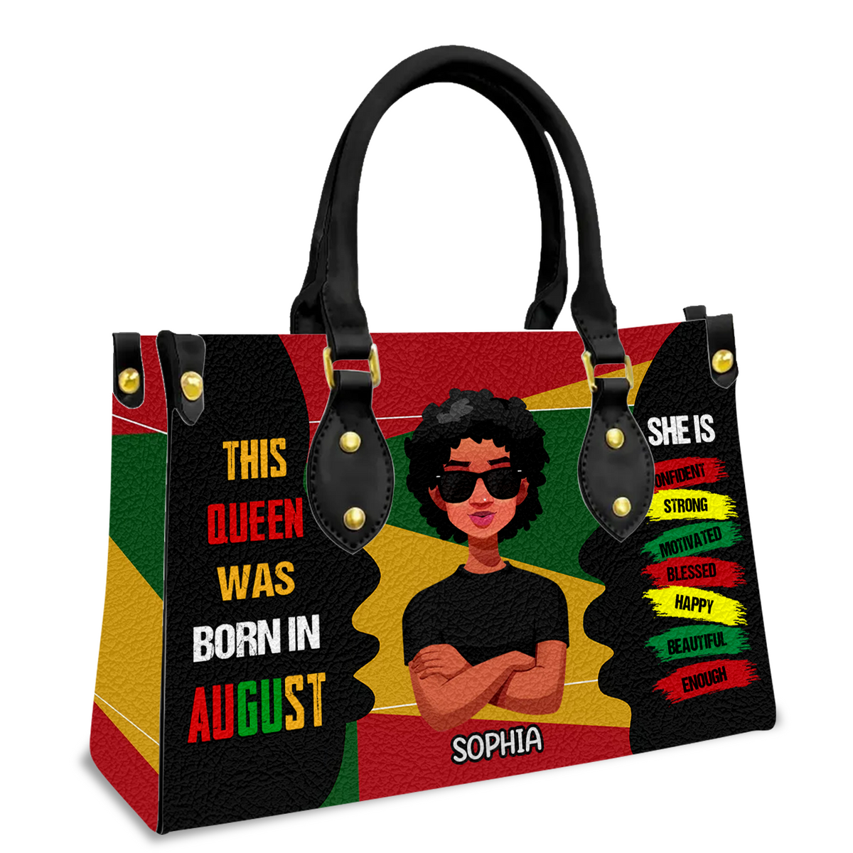 Personalized Leather Bag - August birthday gifts for August Queens, Queen Was Born In August