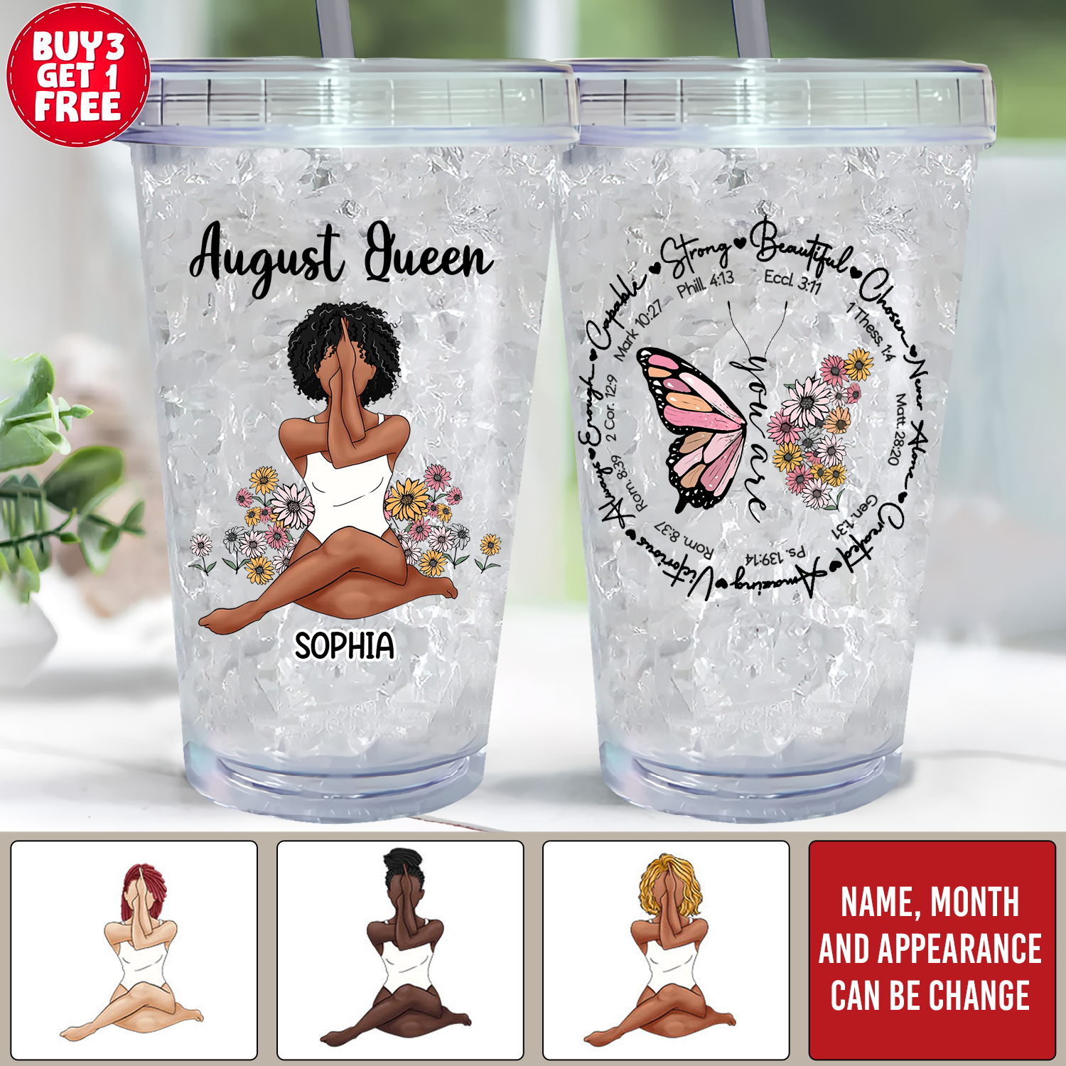 Personalized Tumblers, Birthday Tumbler, Birthdays In August, August Birthday Gifts For Her