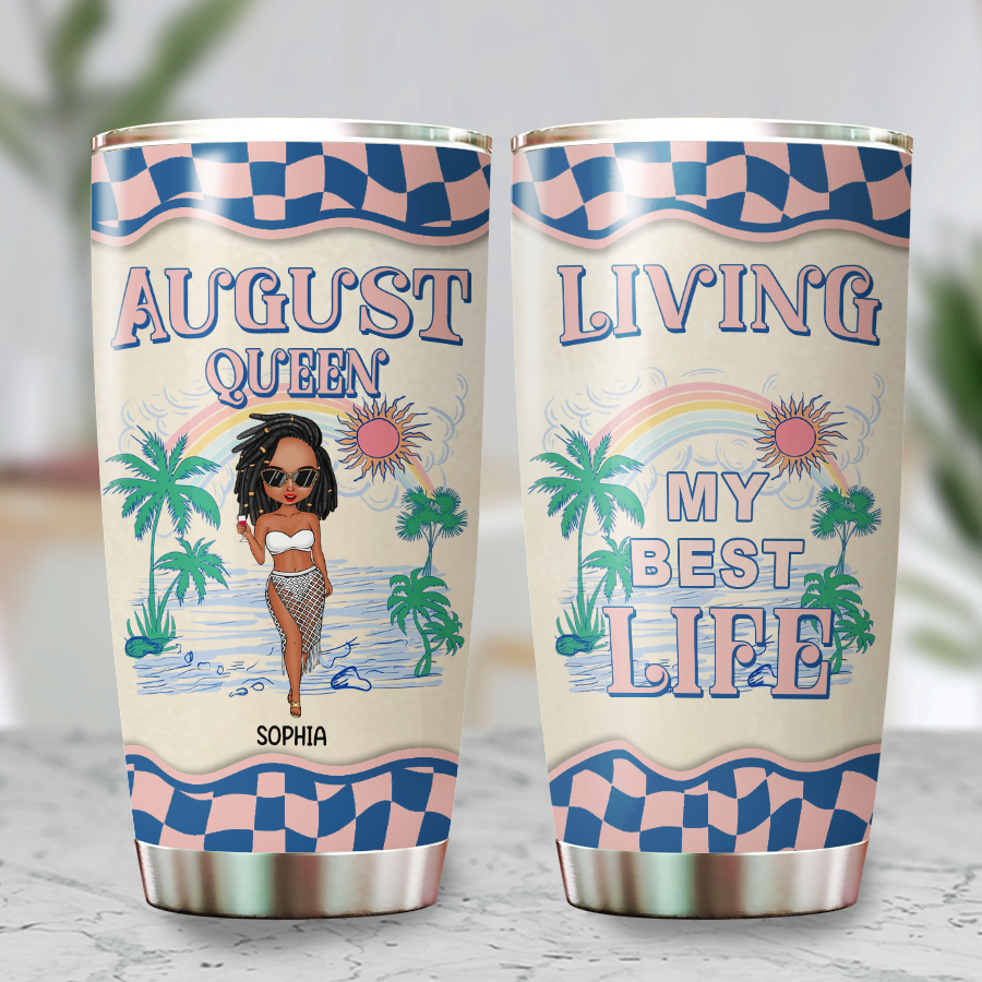 Personalized Tumblers, Birthday Tumbler, Birthdays In August, August Birthday Gifts For Her