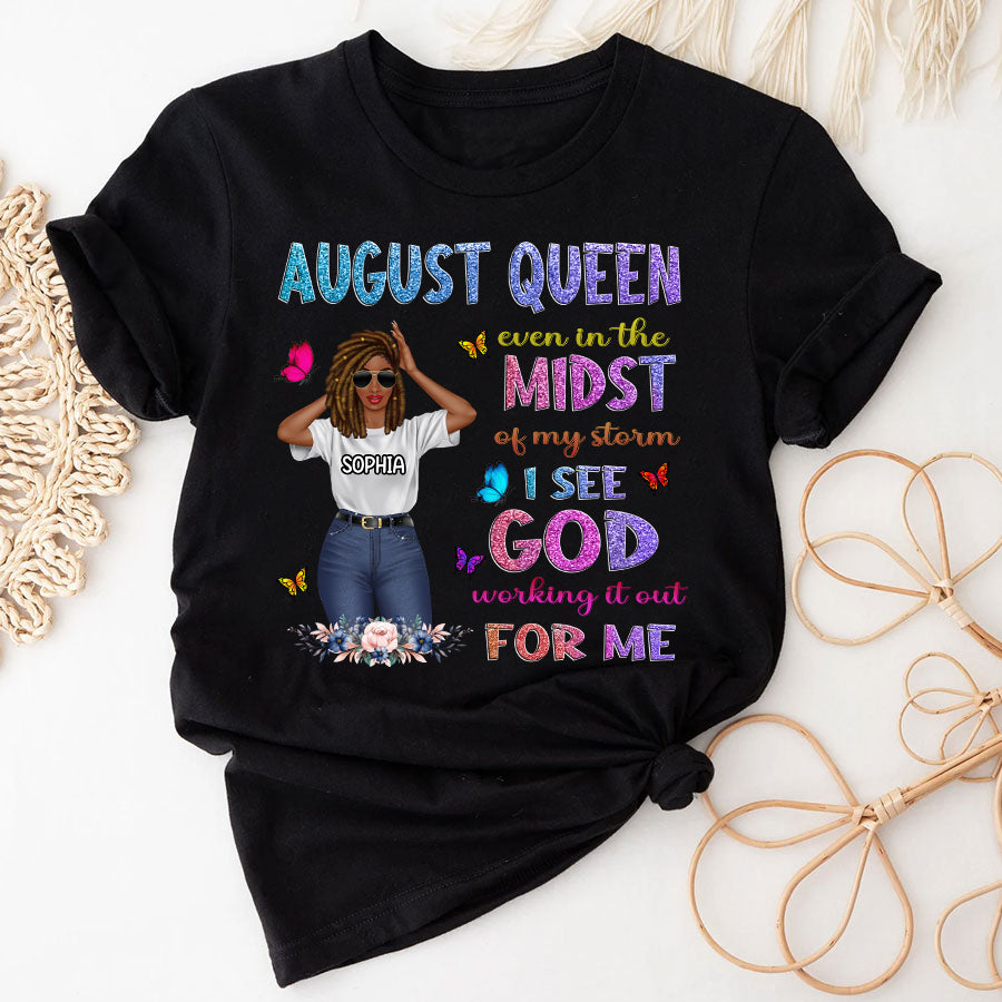 August Birthday Shirt, Custom Birthday Shirt, Queen Was Born In August, August Birthday Shirts For Woman, August Birthday Gifts