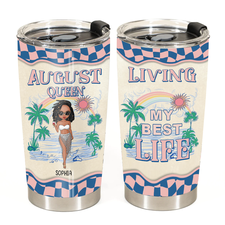 Personalized Tumblers, Birthday Tumbler, Birthdays In August, August Birthday Gifts For Her
