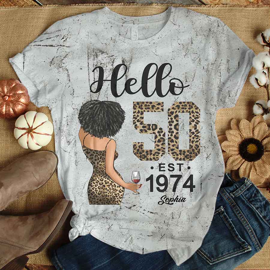 50th Birthday Shirts, Custom Birthday Shirts, Turning 50 Shirt, Gifts For Women Turning 50, 50 And Fabulous Shirt, 1974 Shirt, 50th Birthday Shirts For Her-YPT-HCT