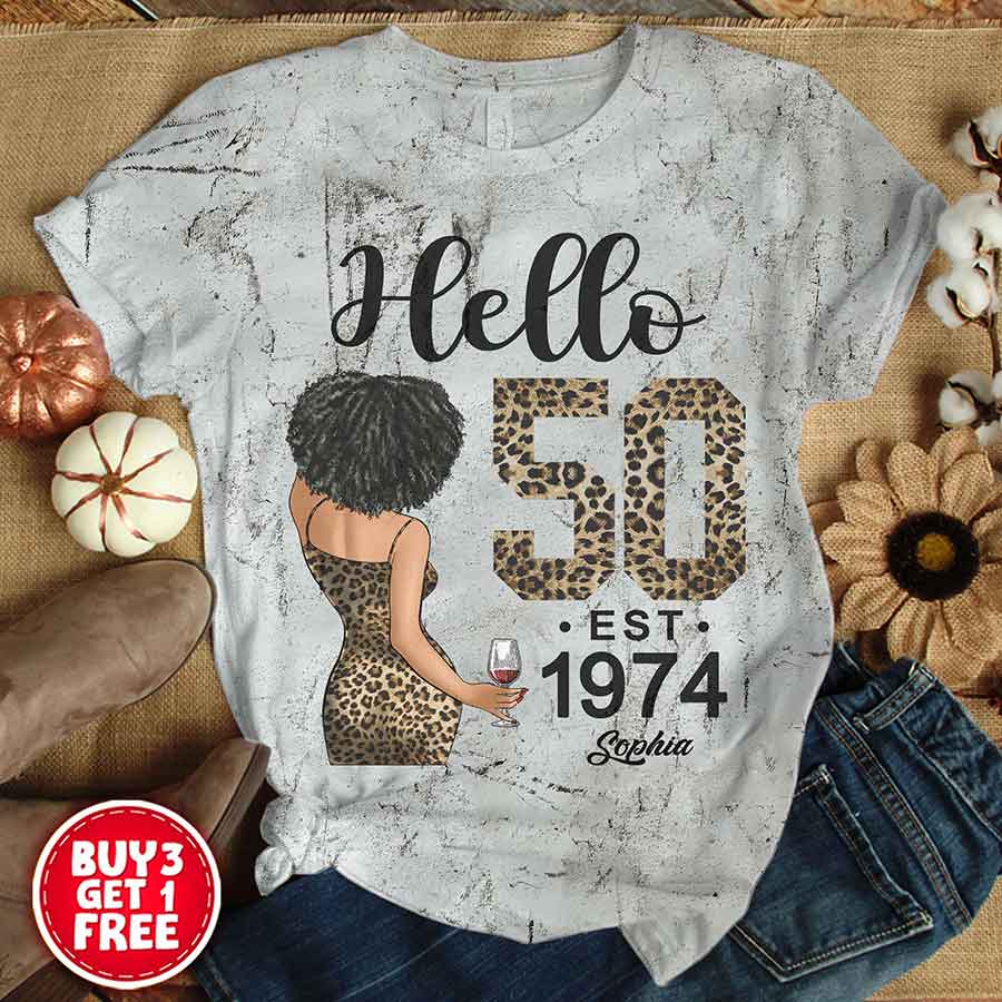 50th Birthday Shirts, Custom Birthday Shirts, Turning 50 Shirt, Gifts For Women Turning 50, 50 And Fabulous Shirt, 1974 Shirt, 50th Birthday Shirts For Her-YPT-HCT