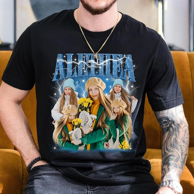 Custom Made T Shirts With Photos, Personalized T Shirts With Pictures, Valentines Gifts, Lovers Day Gift, T Shirt Printing, Shirt Birthday, Gifts For GF