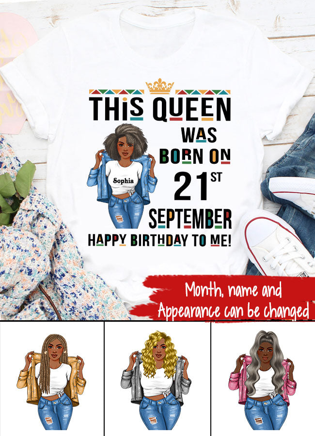 September Birthday Shirt, Custom Birthday Shirt, Queens Are Born In September Birthday Shirts For Woman