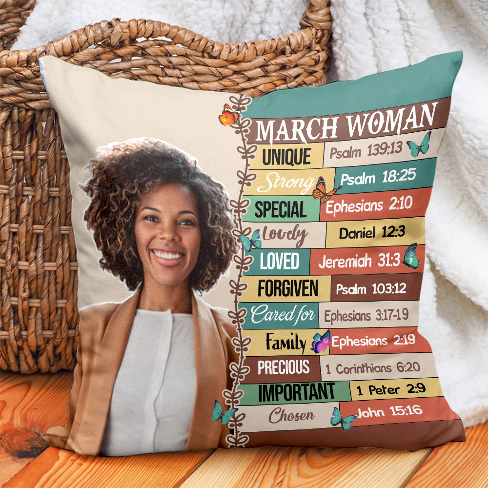 Personalized Photo Pillow, March Birthday Gift Ideas