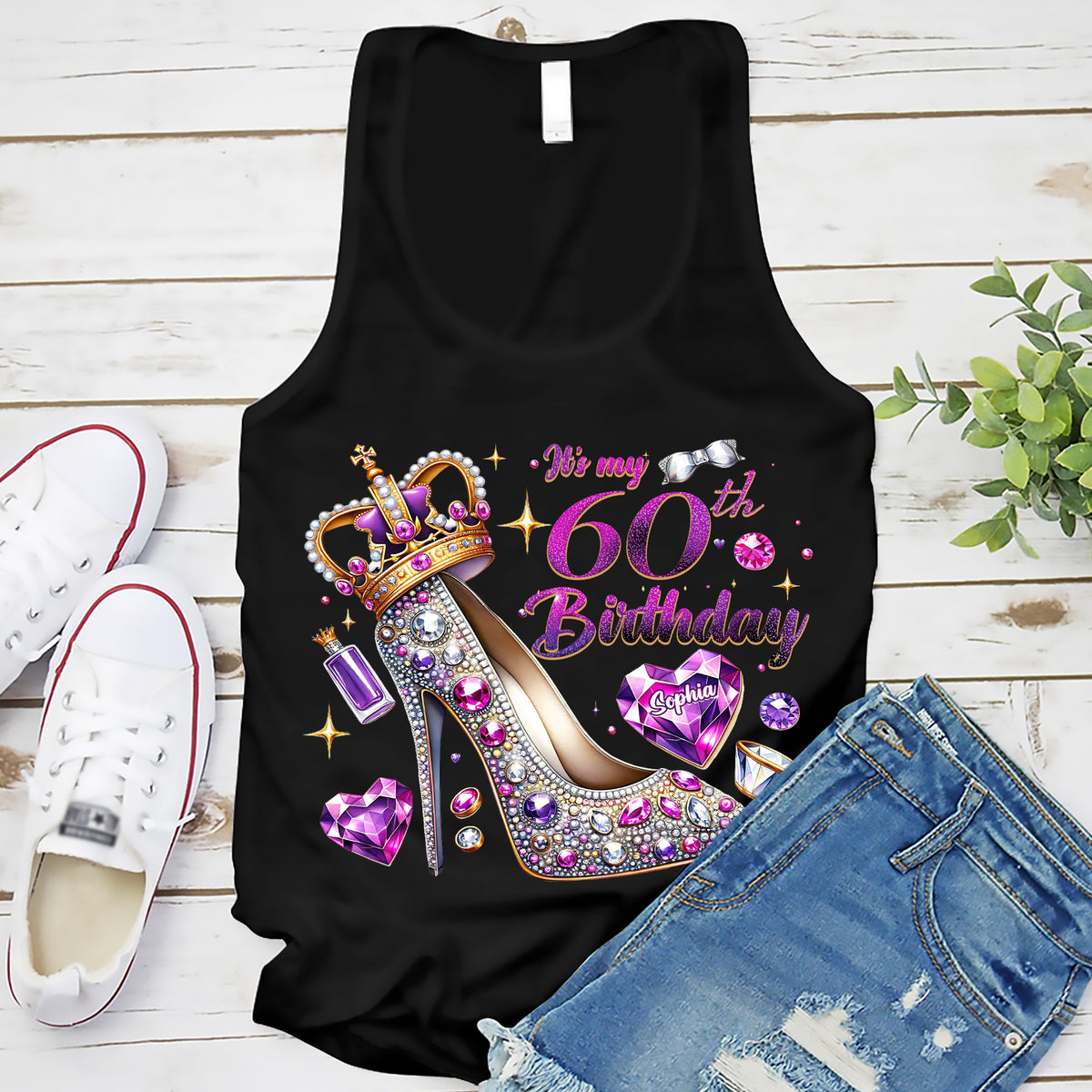 60th Birthday Shirts, Custom Birthday Shirts, Turning 60 Shirt, Gifts For Women Turning 60, 60 And Fabulous Shirt, 60th Birthday Shirts For Her-YPT-ALK