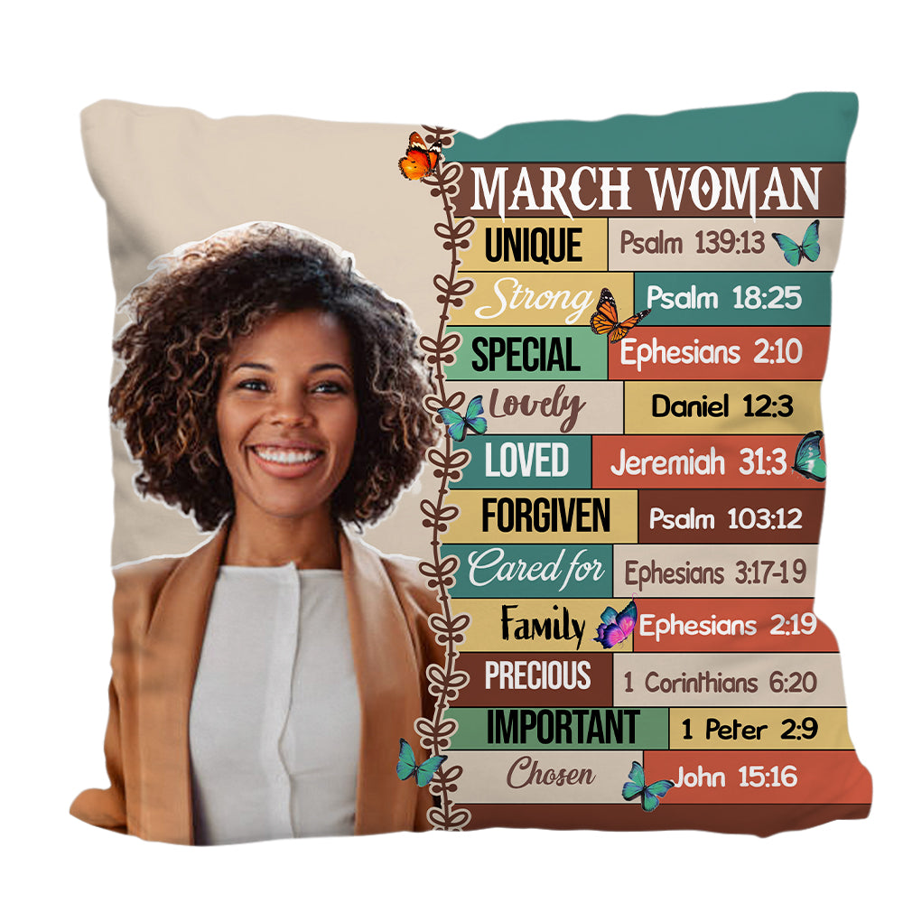 Personalized Photo Pillow, March Birthday Gift Ideas