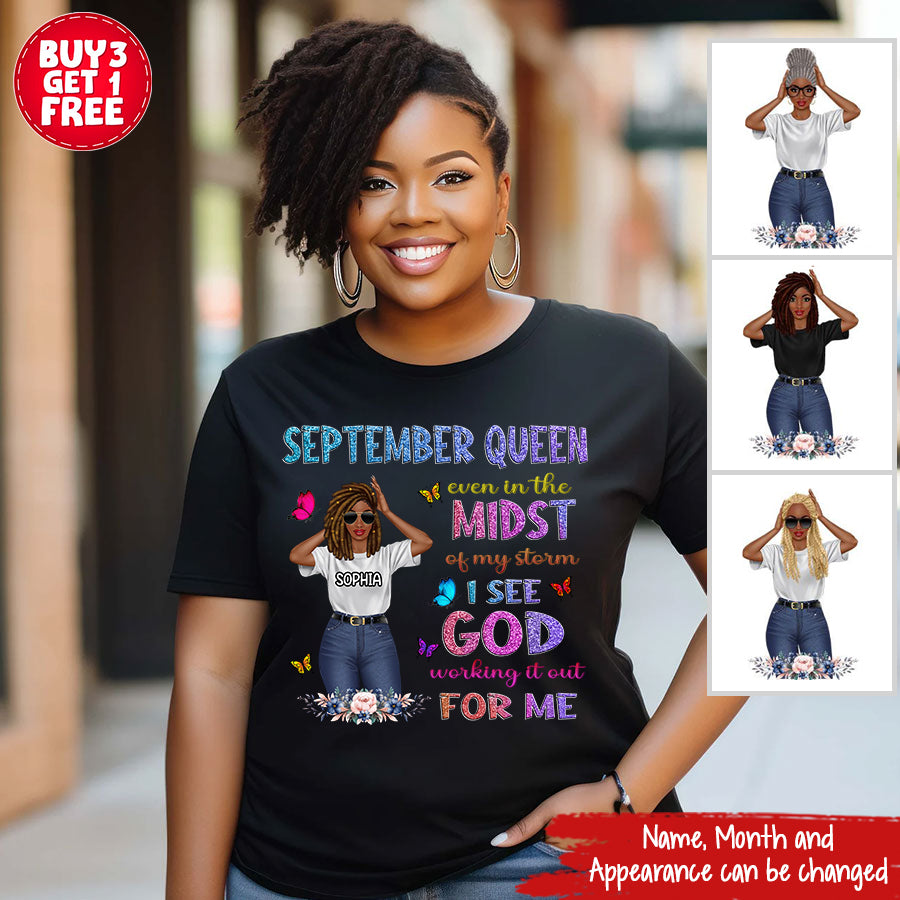 September Birthday Shirt, Custom Birthday Shirt, Queen Was Born In September, September Birthday Shirts For Woman, September Birthday Gifts, September Is My Birthday Month, Yep The Whole Month