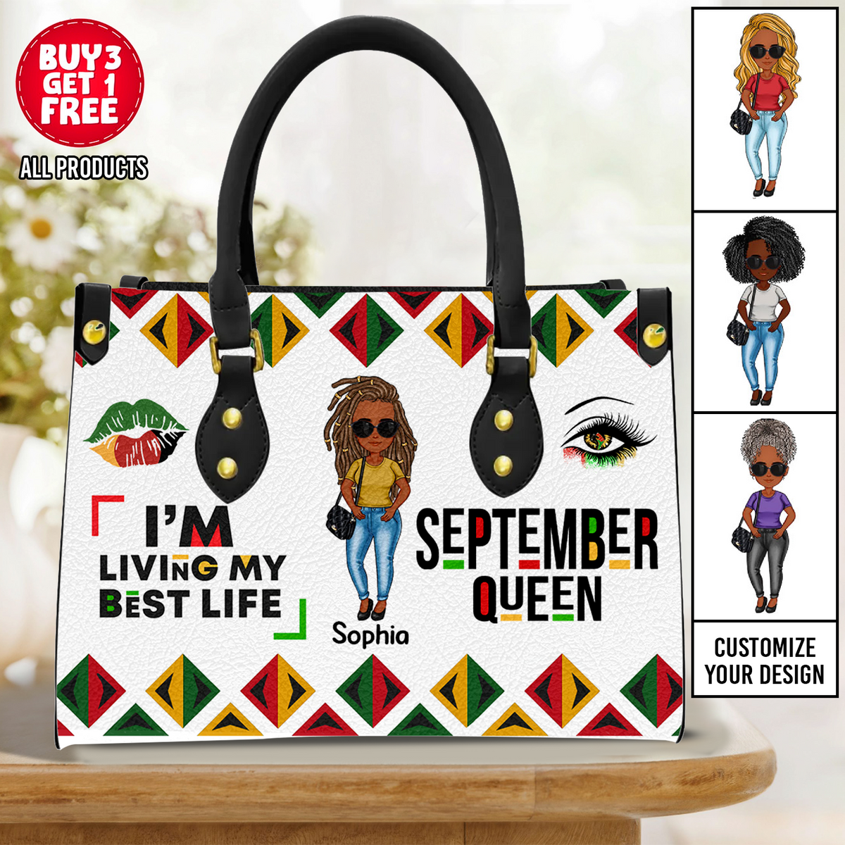 Personalized Leather Bag - August Birthday Gifts, Queen Was Born In August