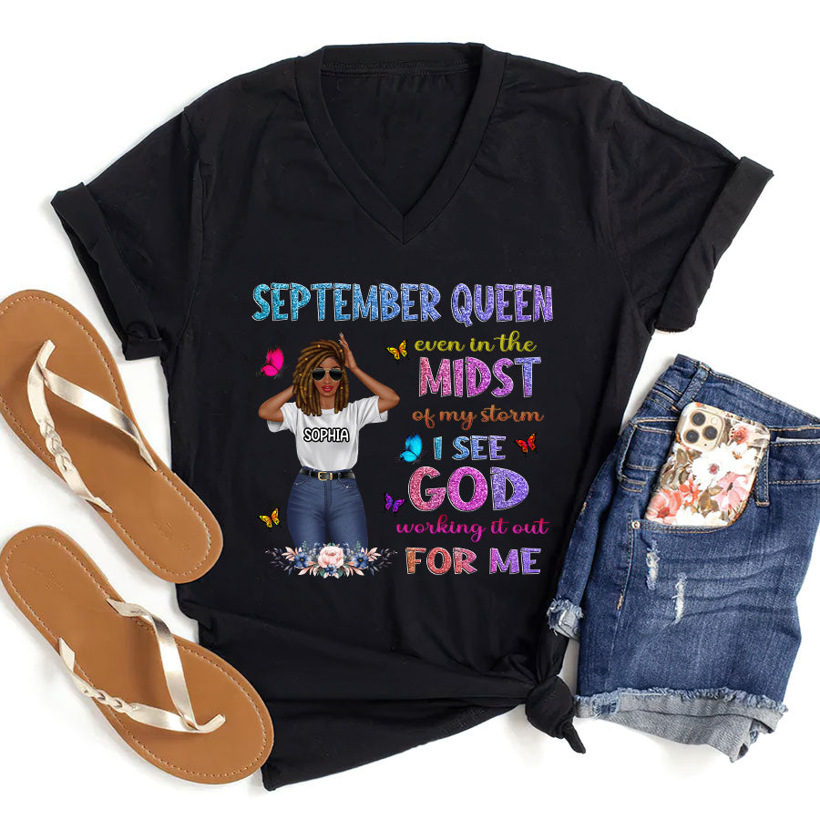 September Birthday Shirt, Custom Birthday Shirt, Queen Was Born In September, September Birthday Shirts For Woman, September Birthday Gifts, September Is My Birthday Month, Yep The Whole Month