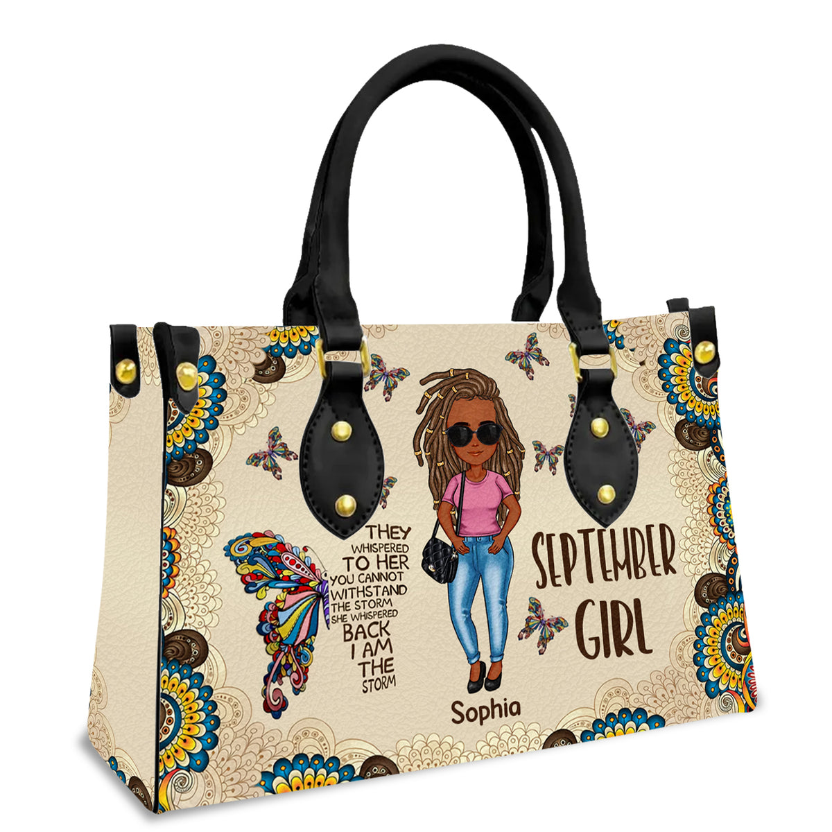 Personalized Leather Bag - September Birthday Gifts For September Queens, Queen Was Born In September