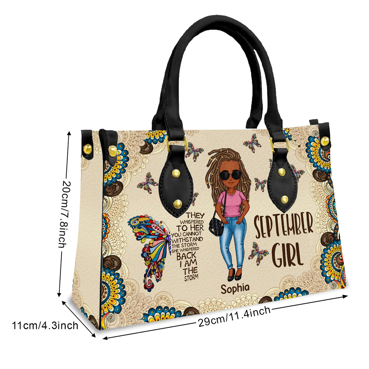 Personalized Leather Bag - September Birthday Gifts For September Queens, Queen Was Born In September