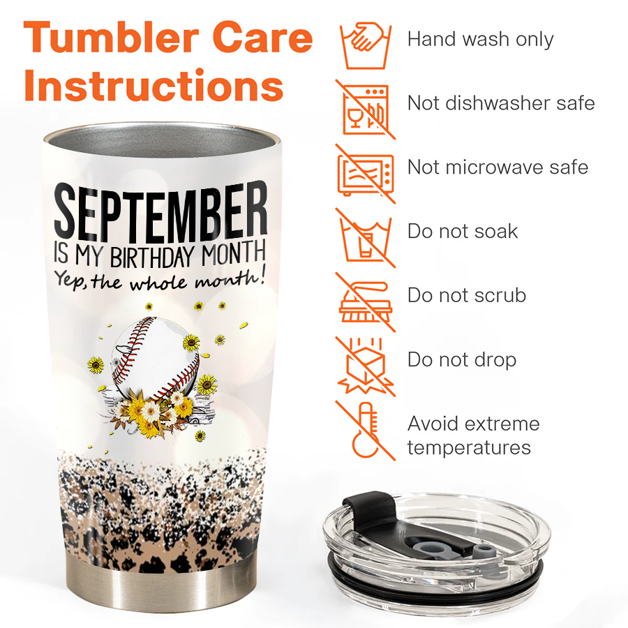 Personalized Tumblers, Birthday Tumbler, Birthdays In September, September Birthday Gifts For Her