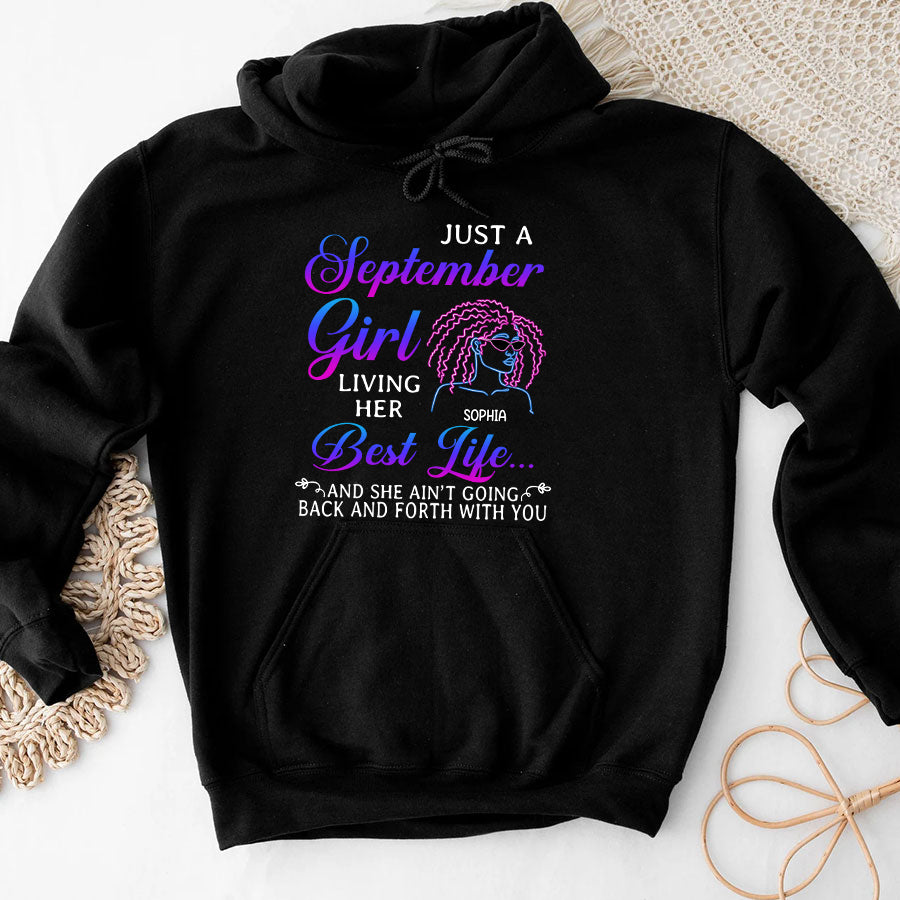 Custom Birthday Shirt, September Birthday Shirts For Woman, September Birthday Gifts, I am just a September Girl