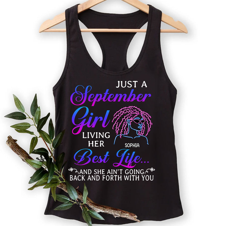 Custom Birthday Shirt, September Birthday Shirts For Woman, September Birthday Gifts, I am just a September Girl