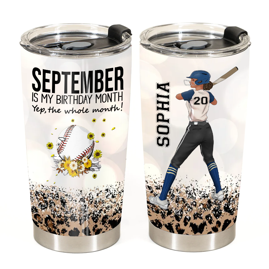Personalized Tumblers, Birthday Tumbler, Birthdays In September, September Birthday Gifts For Her