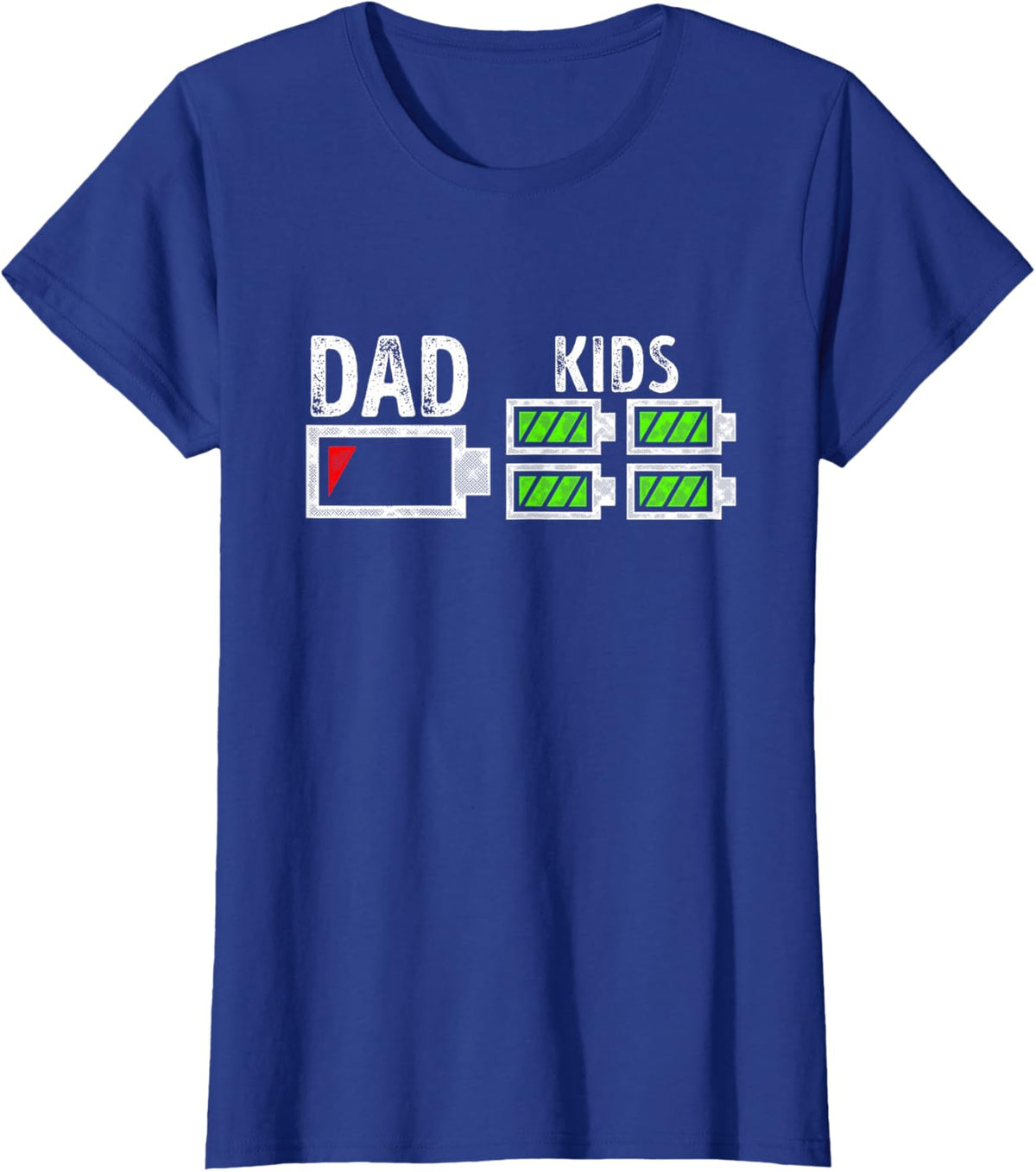 Dad of Four Low Battery Funny Father of 4 Kids Dad