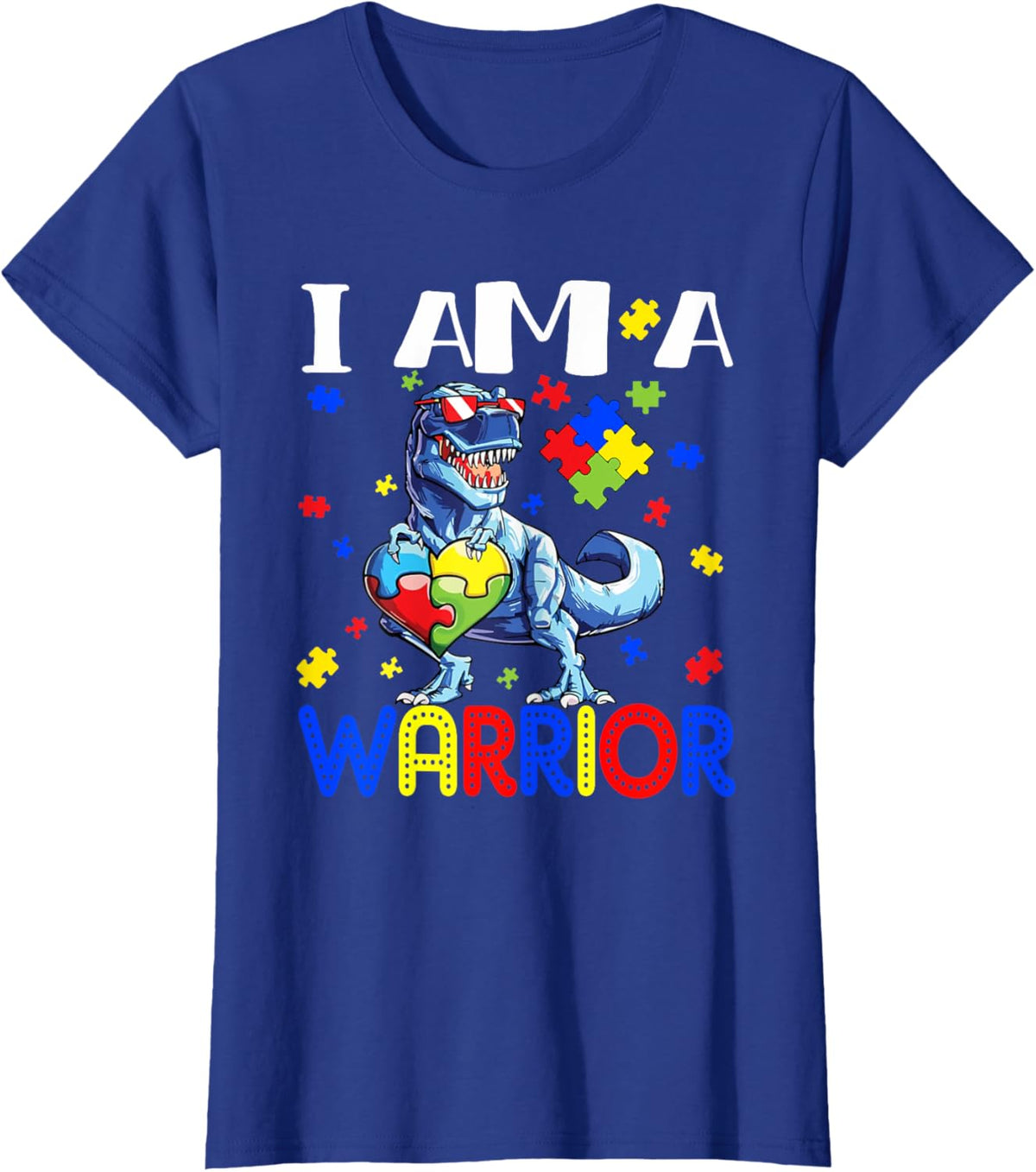 I Am A Warrior Autism Boys Family Dinosaur Autism Awareness